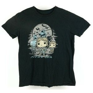 Star Wars Men’s MEDIUM Black Rogue One T-Shirt Funko Figs | JYN, DIEGO, K-2SO